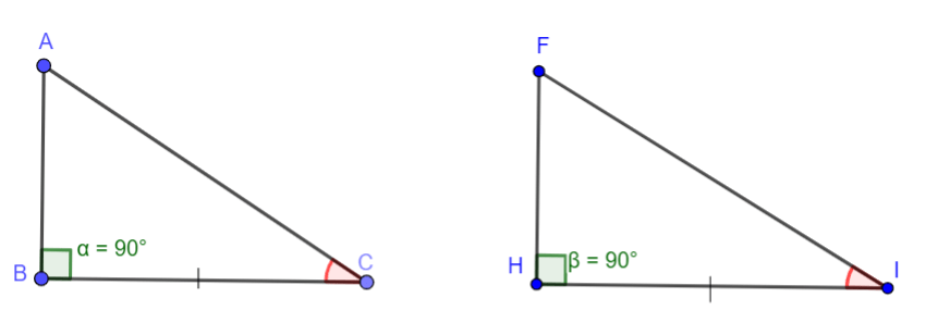 Các trường hợp bằng nhau của tam giác vuông