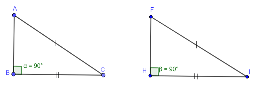 Các trường hợp bằng nhau của tam giác vuông