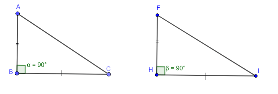 Các trường hợp bằng nhau của tam giác vuông