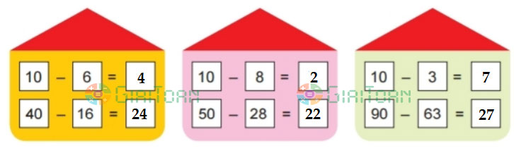 Bài 1 trang 92 Toán lớp 2 tập 1 SGK Chân trời sáng tạo