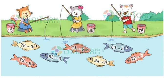 Bài 3 trang 69 Toán lớp 2 tập 1 SGK Cánh Diều