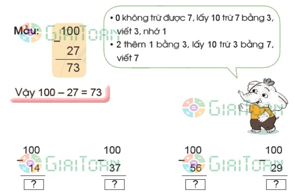Bài 2 trang 72 Toán lớp 2 tập 1 SGK Cánh Diều