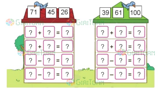 Bài 2 trang 74 Toán lớp 2 tập 1 SGK Cánh Diều