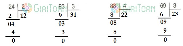 Bài 2 trang 49 Toán lớp 3