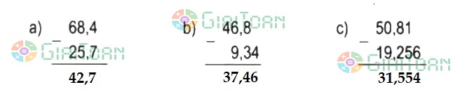 Bài 1 trang 54 Toán lớp 5