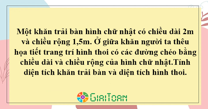 khăn trang trí hình chữ Nhật lớp 7