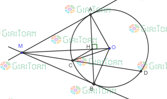 Từ điểm M ở bên ngoài đường tròn (O; R) vẽ hai tiếp tuyến