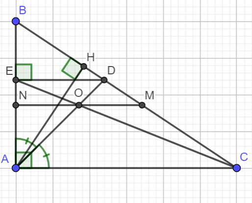 Cho tam giác ABC vuông tại A, AB=6cm, AC=8cm, AD là tia phân giác