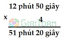 Cách nhân số đo thời gian với một số