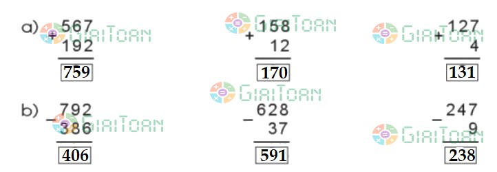 Bài 1 trang 74 Toán lớp 2 tập 2 SGK Cánh Diều