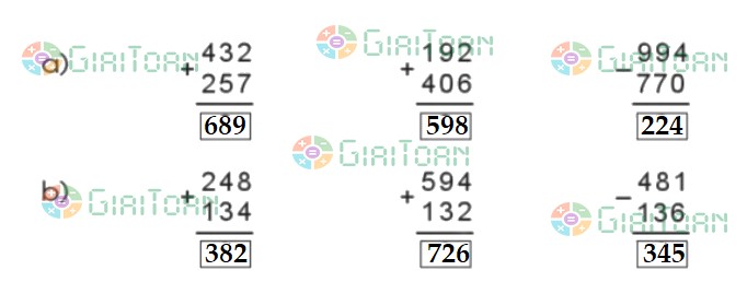 Bài 1 trang 76 Toán lớp 2 tập 2 SGK Cánh Diều