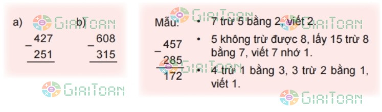 Bài 1 trang 92 Toán lớp 2 tập 2 SGK Kết nối tri thức với cuộc sống