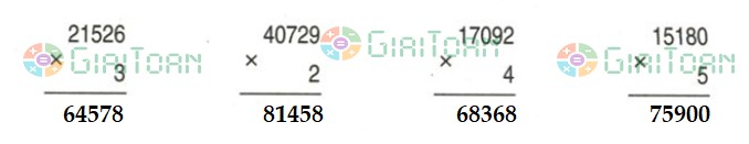 Bài 1 trang 161 Toán lớp 3