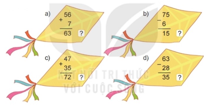 Bài 1 trang 114 Toán lớp 2 tập 2 SGK Kết nối tri thức với cuộc sống