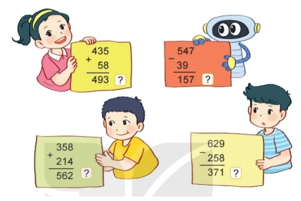 Bài 1 Toán lớp 2 trang 119 sách Kết nối tri thức với cuộc sống