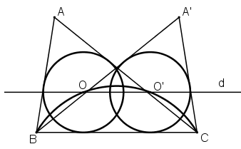 Dựng tam giác ABC, biết BC = 4cm, góc A bằng 60^0, bán kính đường tròn nội tiếp tam giác bằng 1cm