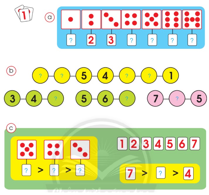 Bài 1 Toán lớp 1 trang 41 sách Chân trời sáng tạo