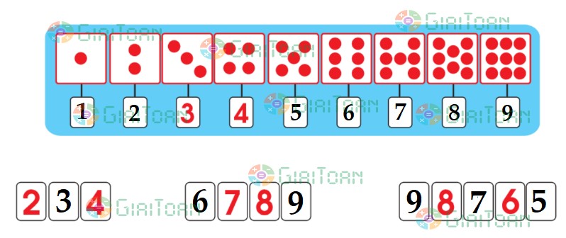 Bài 1 Toán lớp 1 trang 45 sách Chân trời sáng tạo