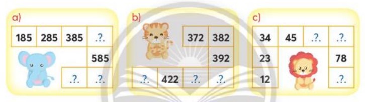 Bài 2 Toán lớp 3 trang 8 sách Chân trời sáng tạo