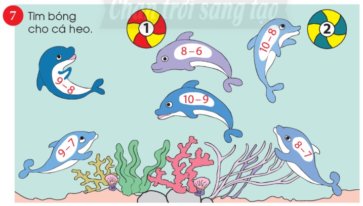 Bài 7 Toán lớp 1 trang 66 sách Chân trời sáng tạo