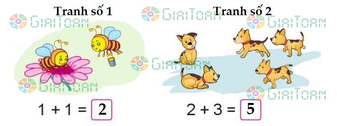 Bài 1 Toán lớp 1 trang 37 sách Cánh Diều