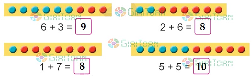 Bài 1 Toán lớp 1 trang 46 sách Cánh Diều