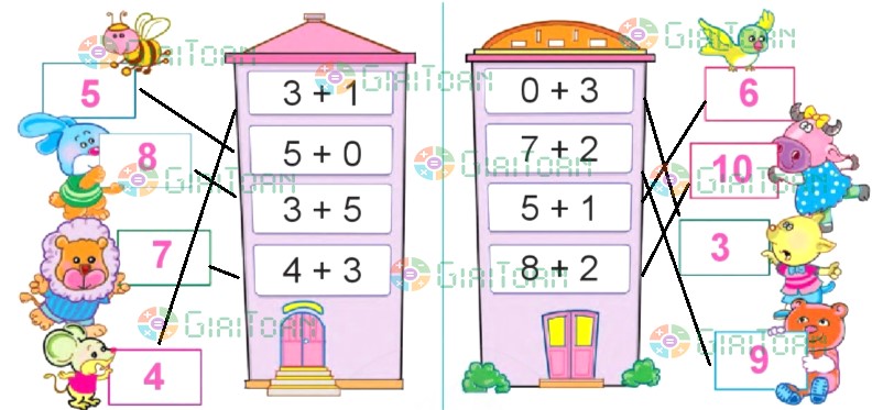 Bài 2 Toán lớp 1 trang 49 sách Cánh Diều