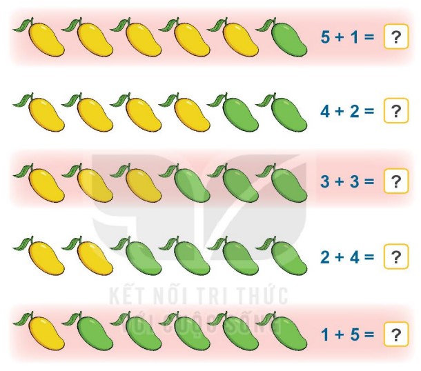 Bài 1 Toán lớp 1 trang 58 sách Kết nối tri thức