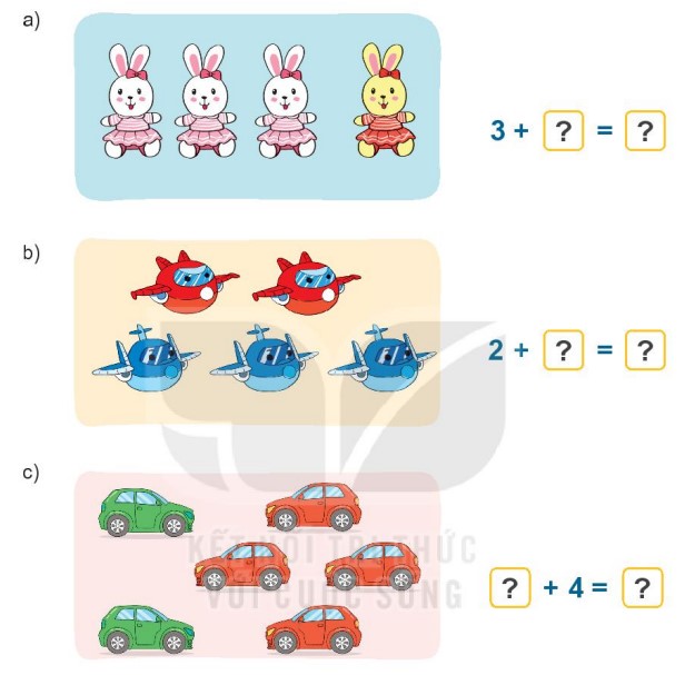 Bài 3 Toán lớp 1 trang 59 sách Kết nối tri thức