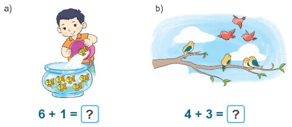 Hoạt động 1 Toán lớp 1 trang 60 sách Kết nối tri thức