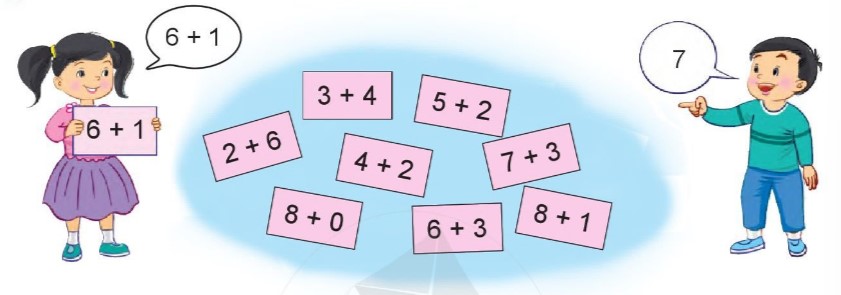 Bài 1 Toán lớp 1 trang 50 sách Cánh Diều