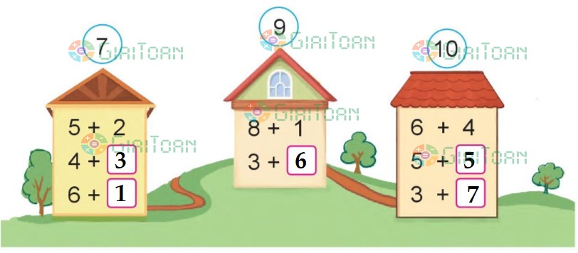 Bài 3 Toán lớp 1 trang 50 sách Cánh Diều