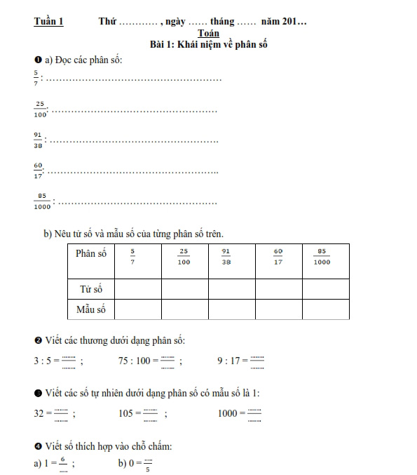 35 bài tập cuối tuần môn Toán lớp 5