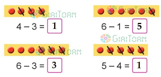 Bài 1 Toán lớp 1 trang 57 sách Cánh Diều