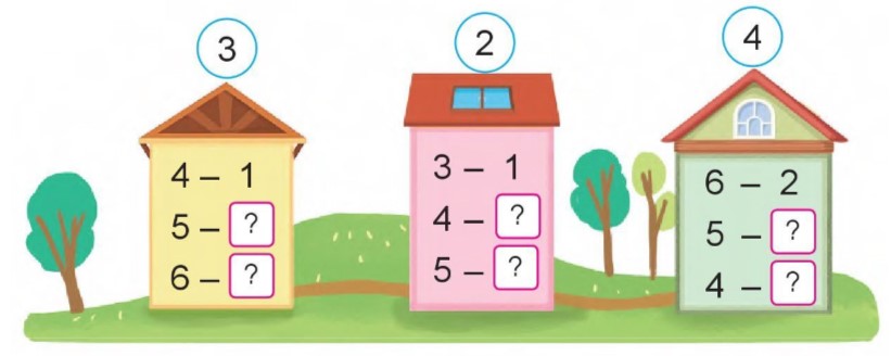 Bài 3 Toán lớp 1 trang 62 sách Cánh Diều