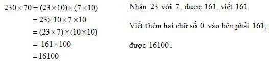 Nhân với số có tận cùng là chữ số 0