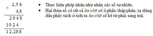 Nhân một số thập phân với một số thập phân
