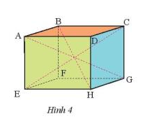 Thực hành 1 (SGK trang 48): Cho hình hộp chữ nhật ABCD. EFFH (Hình 4) 