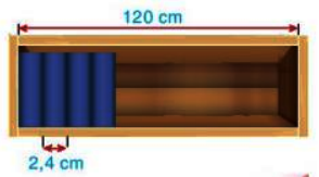 Ngăn đựng sách của một giá sách trong thư viện dài 120cm