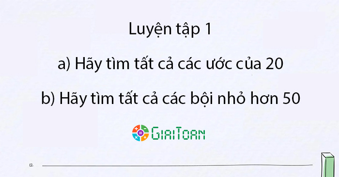 Hãy tìm tất cả các ước của 20....